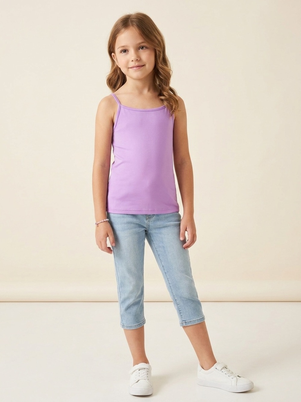 George Lavender Girls' Spaghetti-Strap Tank Top
